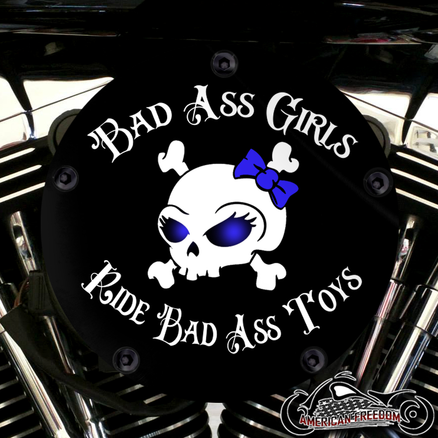Harley Davidson High Flow Air Cleaner Cover - Bad Ass Blue